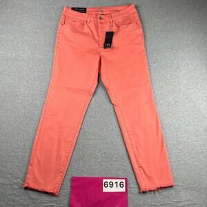 FDJ Denim Jeans Olivia Pink Coral Stretch Casual Womens Size 14 New NWT